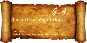 Gergelics Angelika névjegykártya